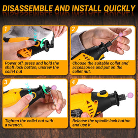 DEKOPRO buffing wheel restores surfaces and removes small defects with polish.