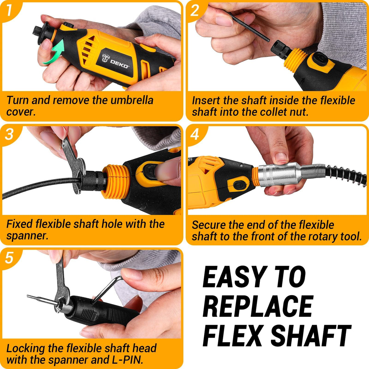 DEKOPRO drill locator assists precise woodworking and layout work.