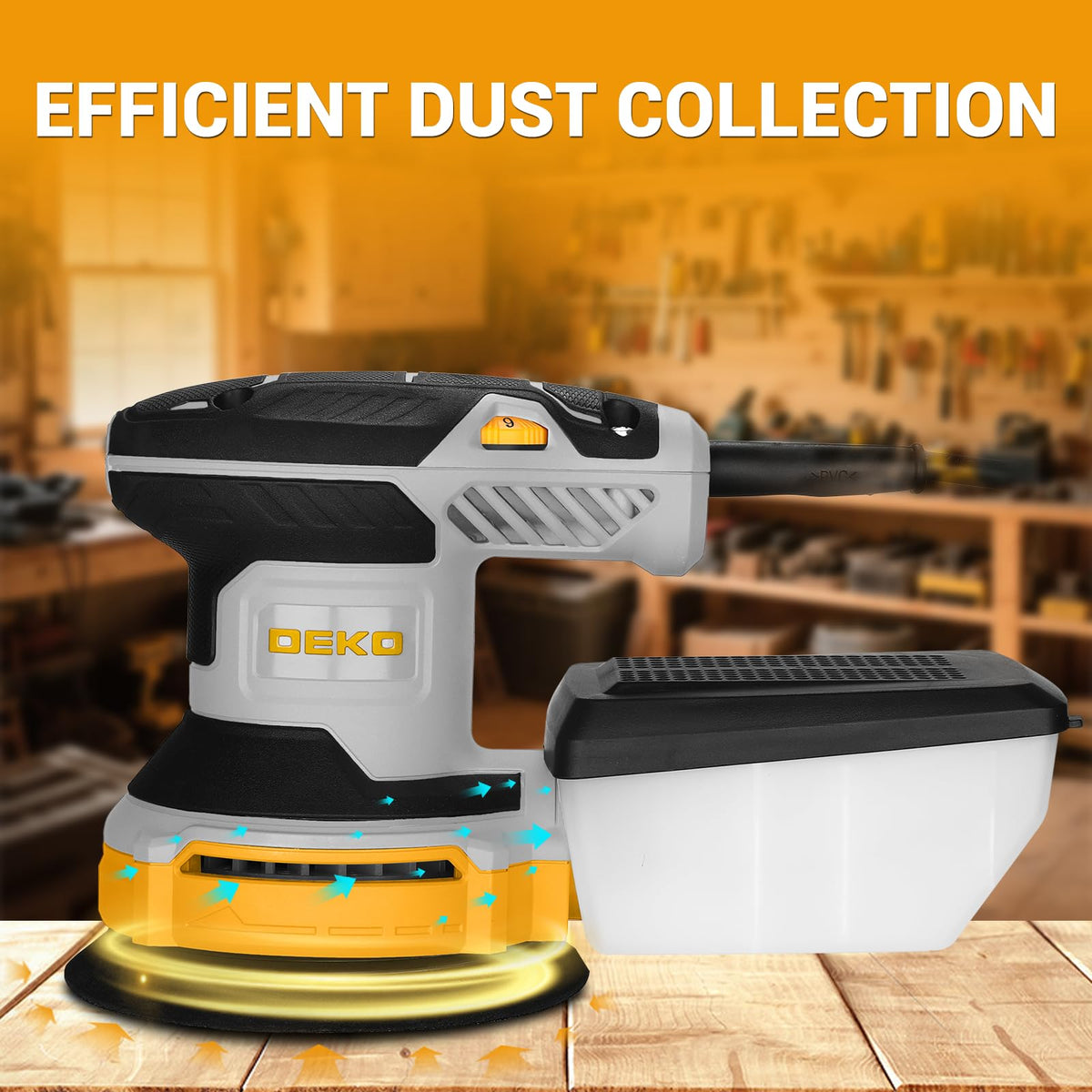 DEKOPRO sander ventilation system emphasizes heat dissipation for longer tool life