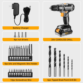 DEKOPRO screwdriver bits included expand project versatility.