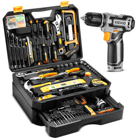 DEKOPRO tool kit box drill set: portable storage for DIY projects
