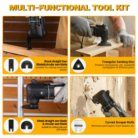 Triangle and scraper blades extend detailing and scraping capabilities
