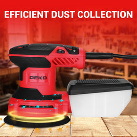 DEKOPRO variable-speed control supports six settings for diverse materials.
