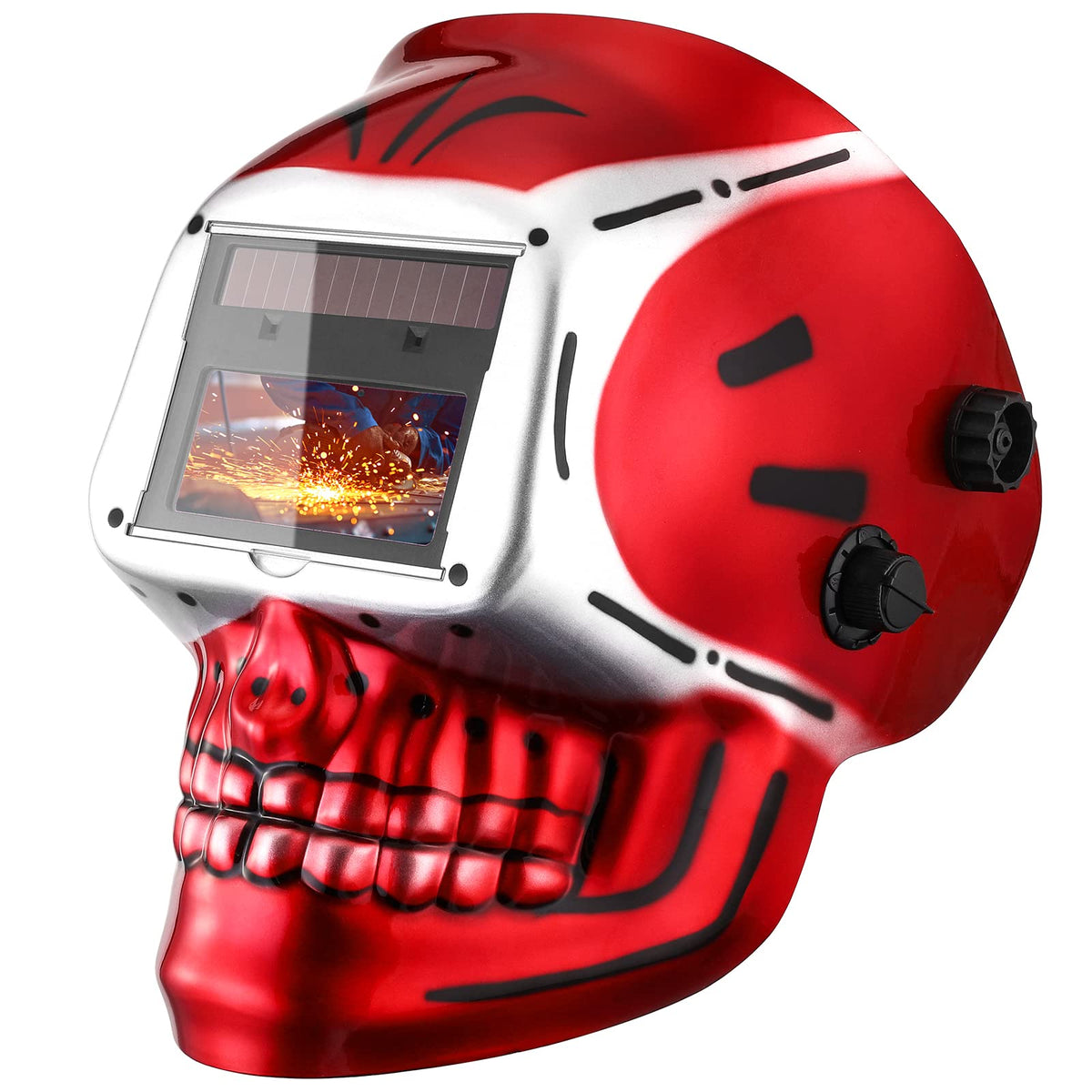 DEKOPRO welding helmet true color viewing area enhances visibility during welding