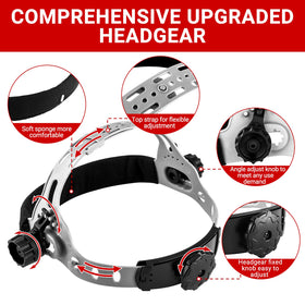 DEKOPRO welding helmet lightweight design at about 2 lbs reduces fatigue