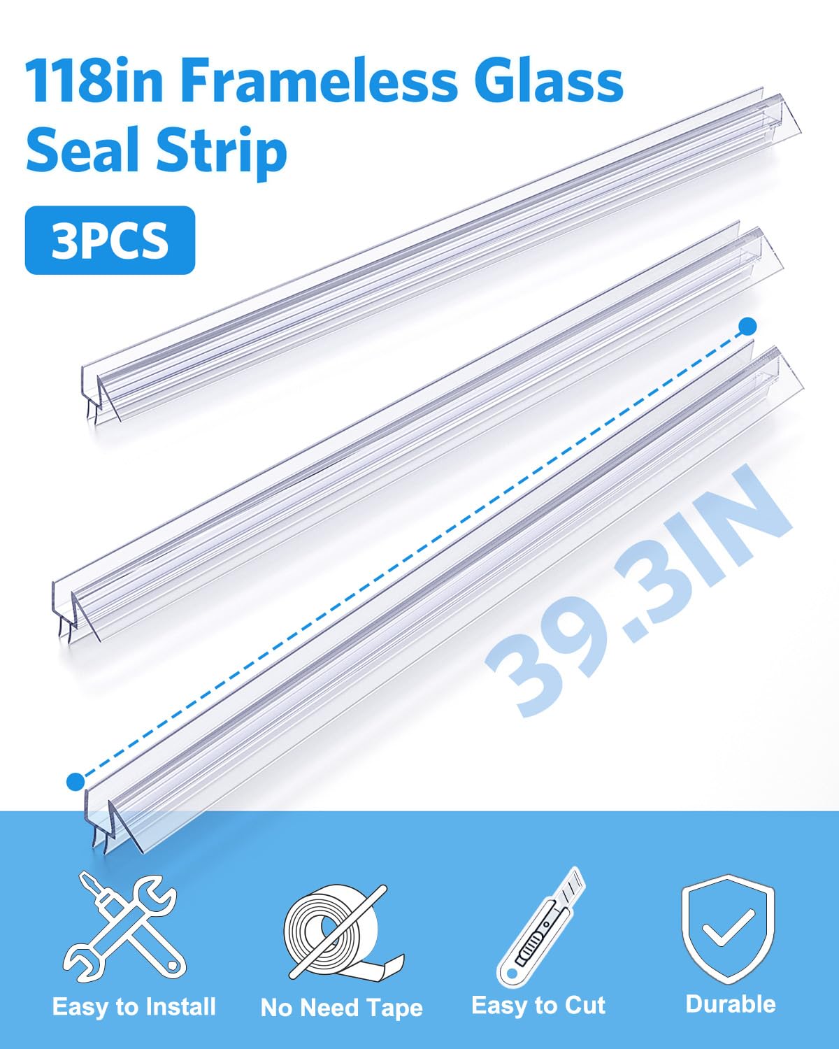 Water-guide channel redirects flow back into the shower to keep floors dry.