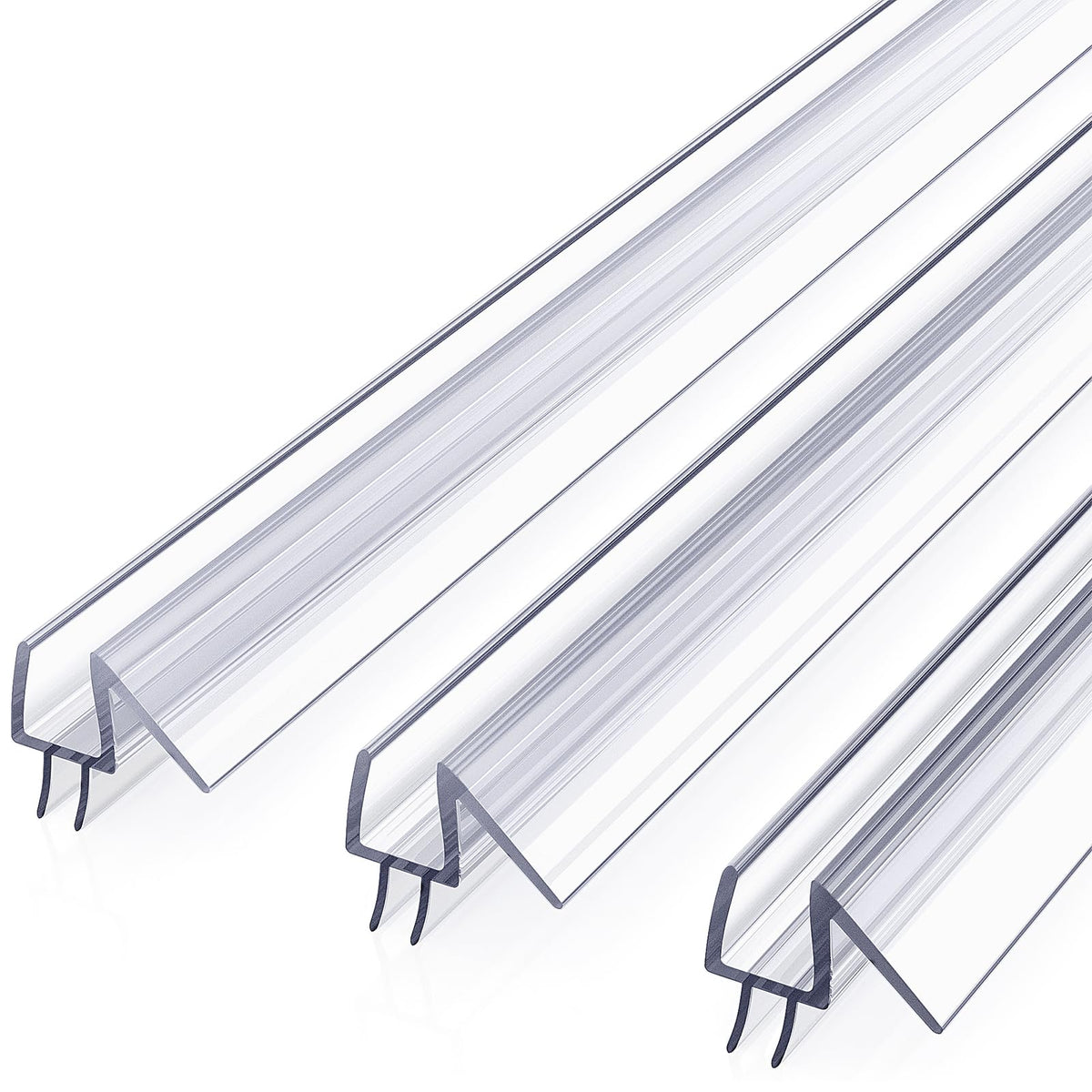 Delamu bottom seal for 3/8-inch doors with snap-on fit improves water control.