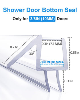 Frameless door sweep seals 39-inch length for DIY trimming and precise sizing.