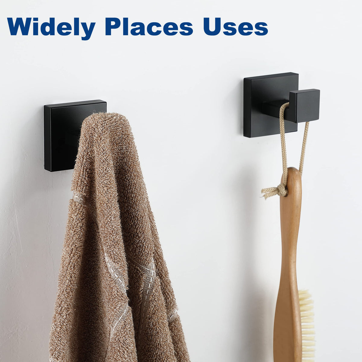 Delarkusi 4-pack bathroom hooks offer organized storage options.