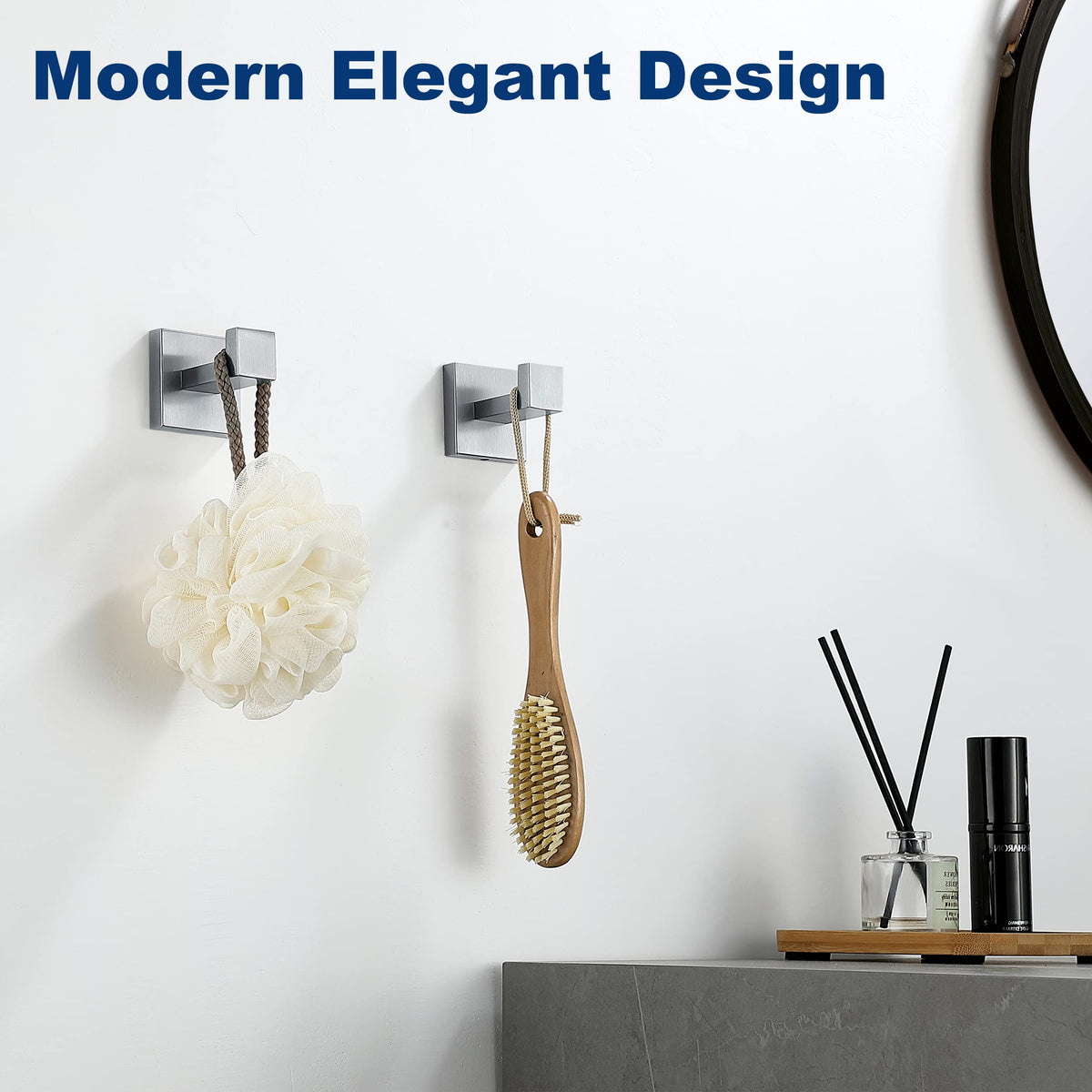 Delarkusi stainless steel towel hook SUS304 resists humidity and corrosion