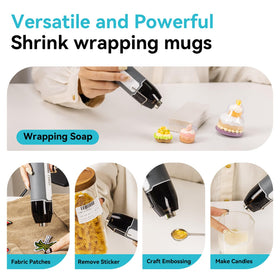 DELI mini heat gun crafting ideas such as embossing or shrink wrap