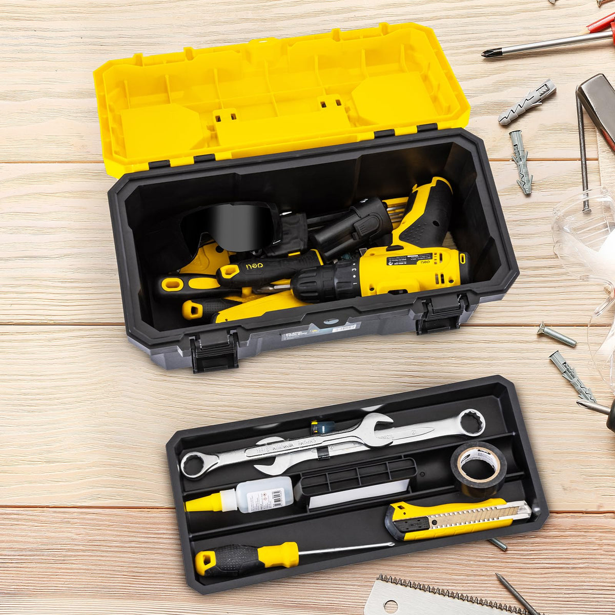 Deli tool box anti-slip handle offers a comfortable grip.