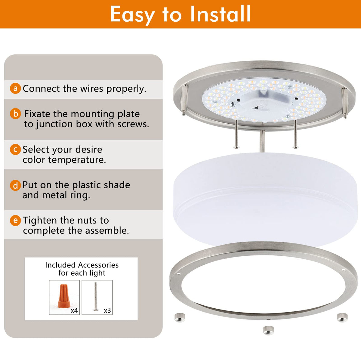 Delightown 2-pack 2700K-6500K range, suitable for kitchens and baths.