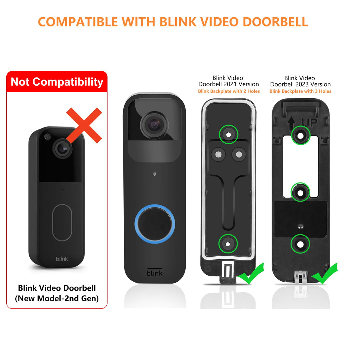 Delilyn 164ft flat cable for Blink doorbell power routing.