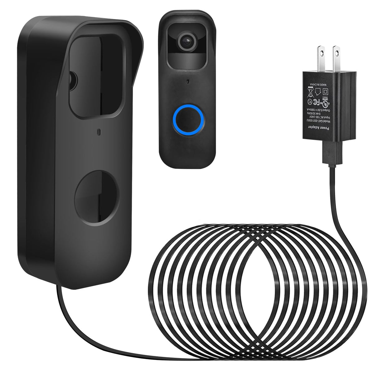 Delilyn 2in1 power cable and doorbell mount for Blink with secure mounting.