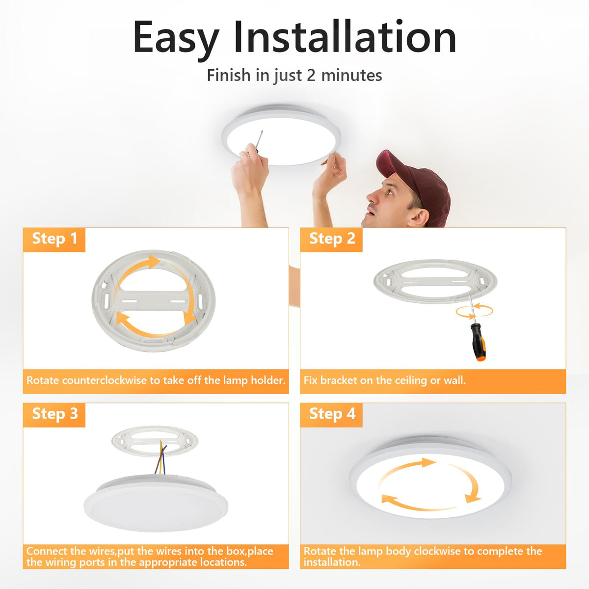 DELIPOP IP54 waterproof ceiling light suitable for bathrooms and damp spaces.