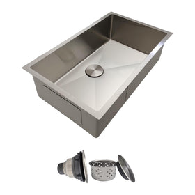 Delironexu 30-inch undermount sink with durable stainless steel surface and clean lines