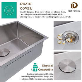 Delironexu included drain kit simplifies installation and disposal connections