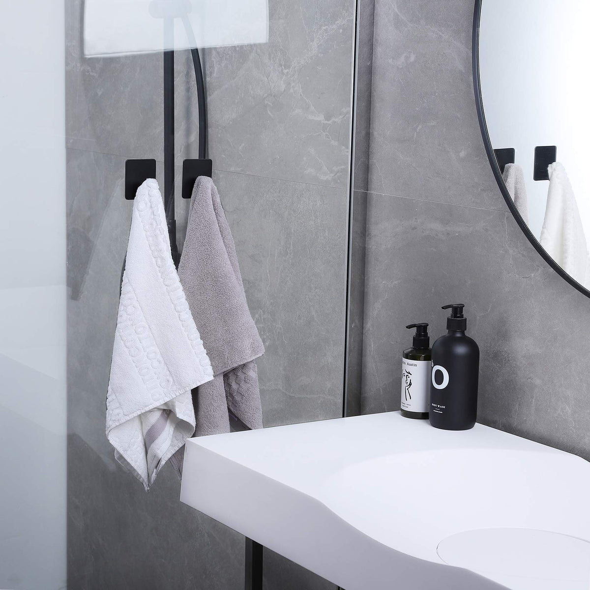 DELITON hooks holding towels robes and keys with strong grip.