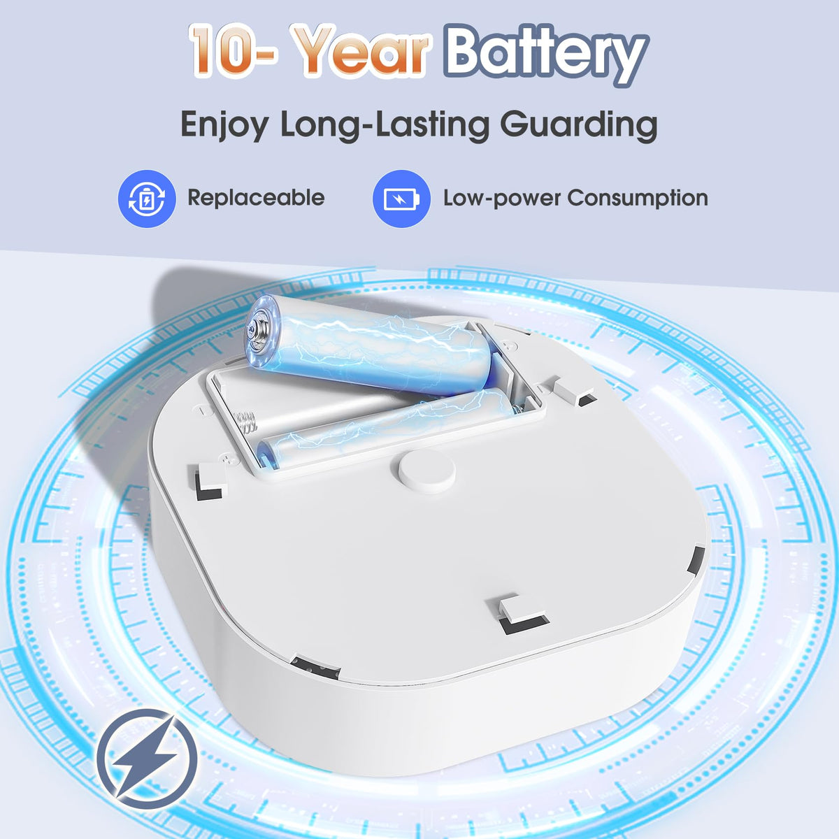 Deller Smoke Detector uses non-radioactive materials for safe home placement.