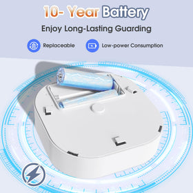 Deller Smoke Detector uses non-radioactive materials for safe home placement.