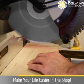 Delmar Tools laser guide auto on as the saw starts for seamless operation
