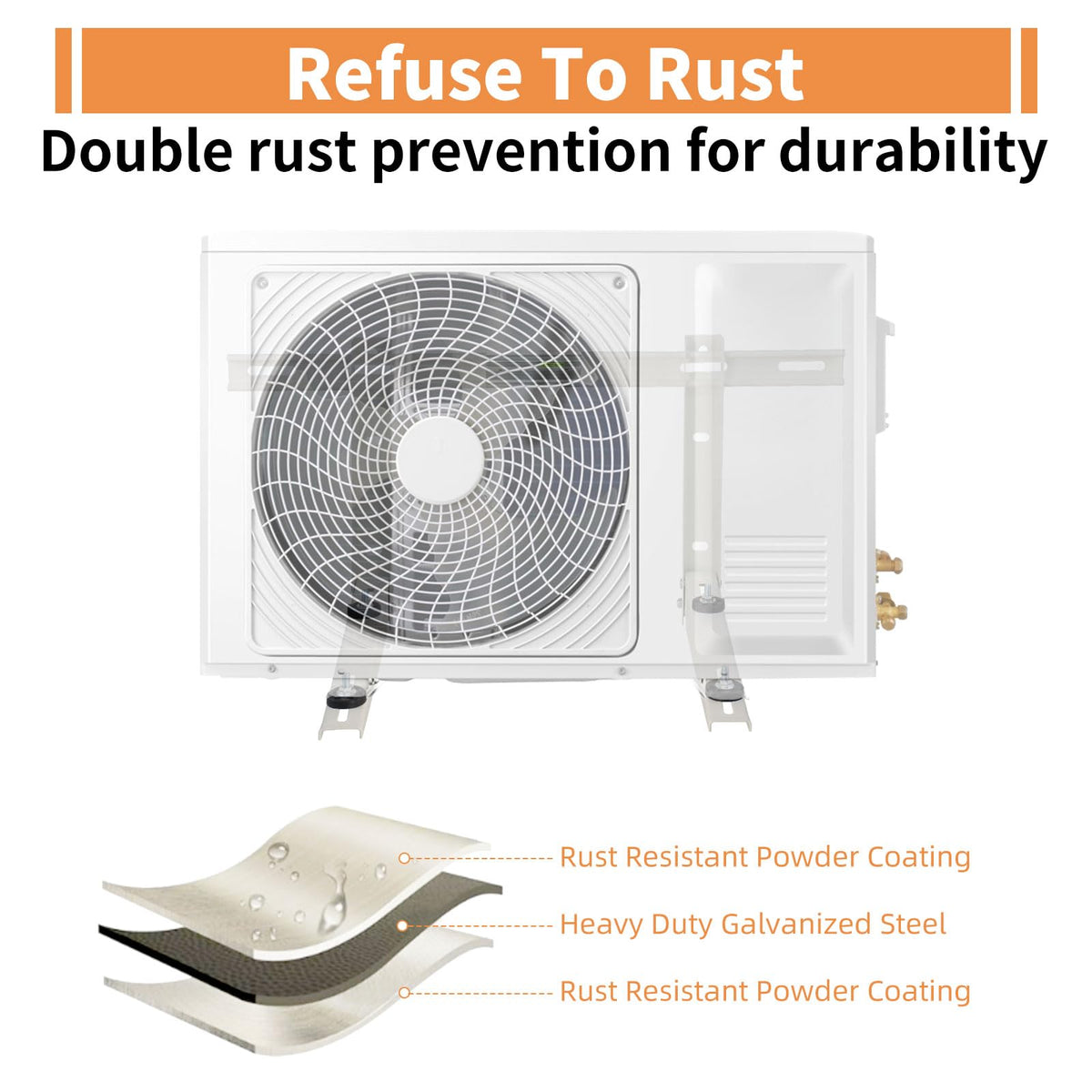Adjustable size fits 7000 to 18000 BTU systems for flexible installation.
