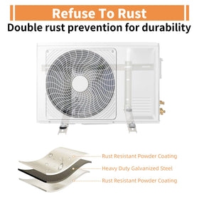 Adjustable size fits 7000 to 18000 BTU systems for flexible installation.
