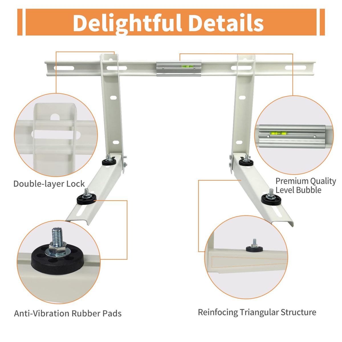 Perpendicular condenser mounting helps prevent water damage and debris intrusion.