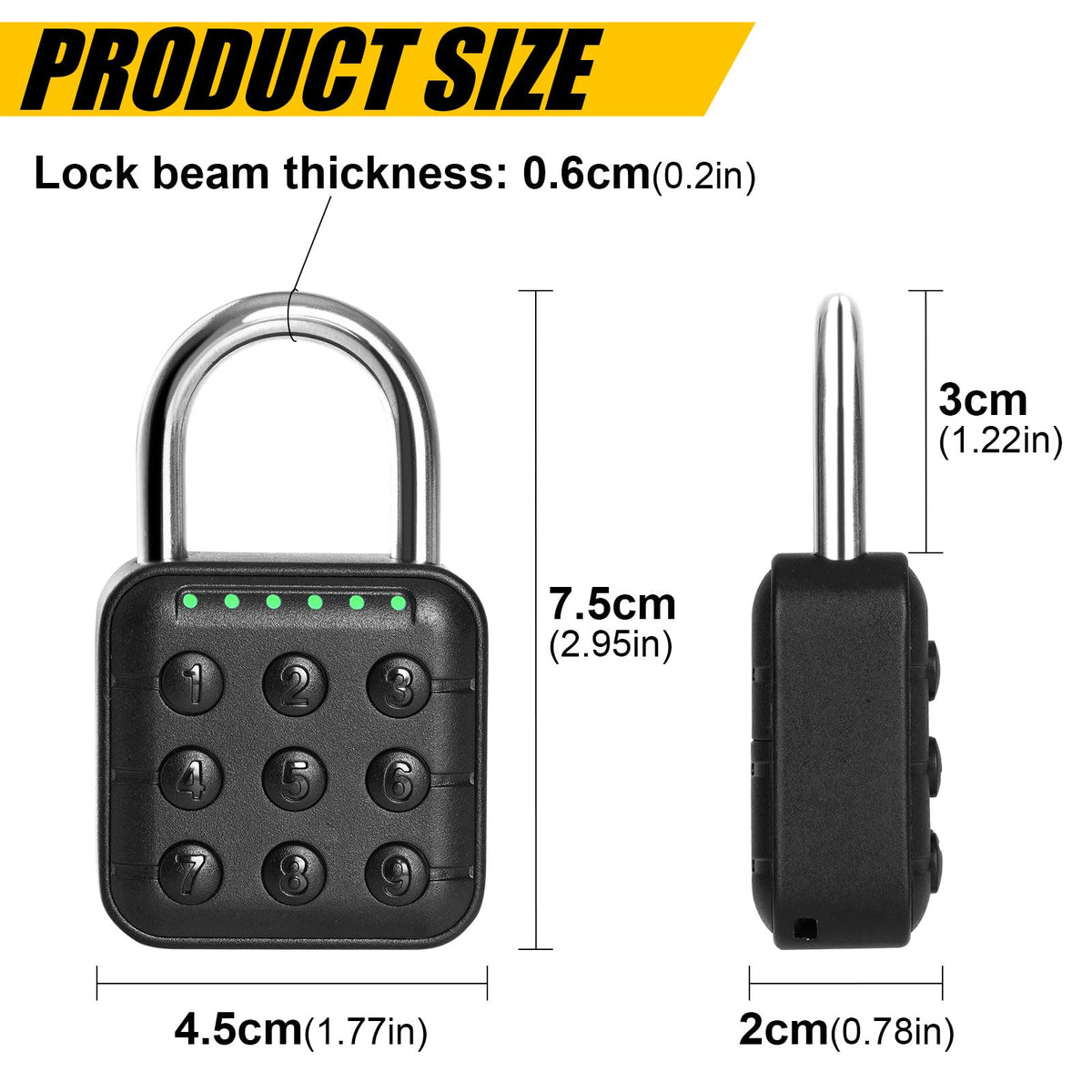 DELSWIN combination lock compact portable design suited for gym lockers and toolboxes.