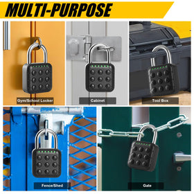DELSWIN combination lock in use on a locker illustrates versatile security across settings.