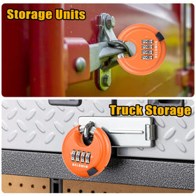 DELSWIN padlock with hardened steel shackle, ideal for outdoor security.