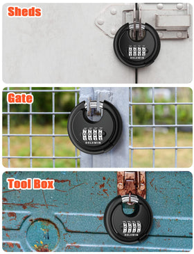 DELSWIN versatile padlock suitable for gates fences garages and storage.
