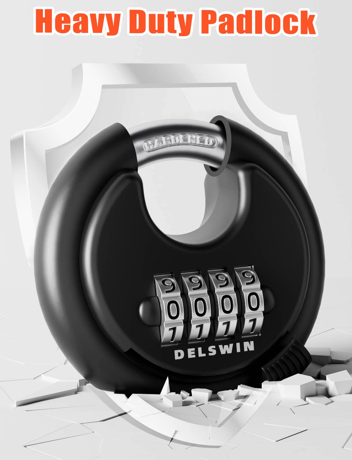 DELSWIN 22 mm shackle and 9.5 mm diameter offer robust protection.
