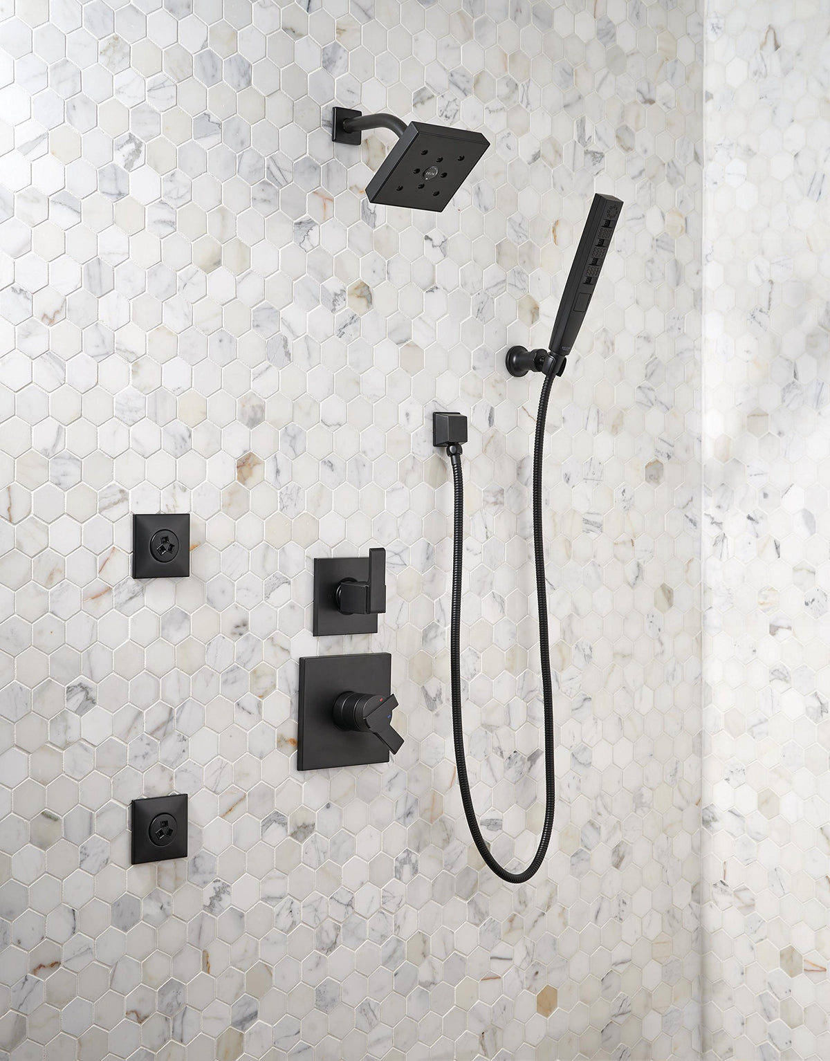 Dimensions 2-1/8h x 2-1/8w fit compact shower walls.