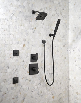 Dimensions 2-1/8h x 2-1/8w fit compact shower walls.