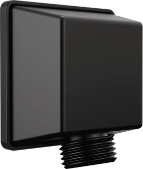 Delta 50570-BL square wall elbow for hand shower enhances a modern shower setup.