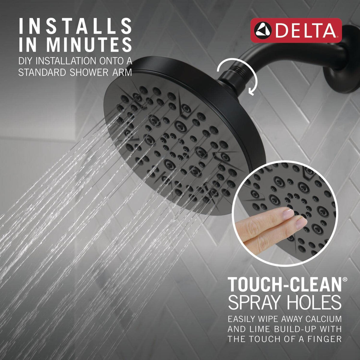 Delta 52535-BL pause setting to conserve water.