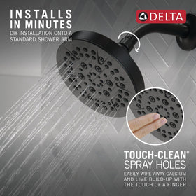 Delta 52535-BL pause setting to conserve water.