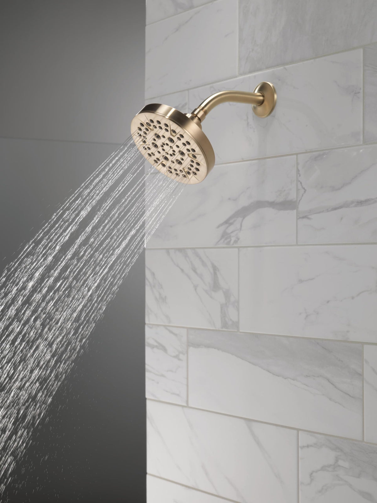 Delta 52535CZ angle view shows multiple settings for personalized showering.