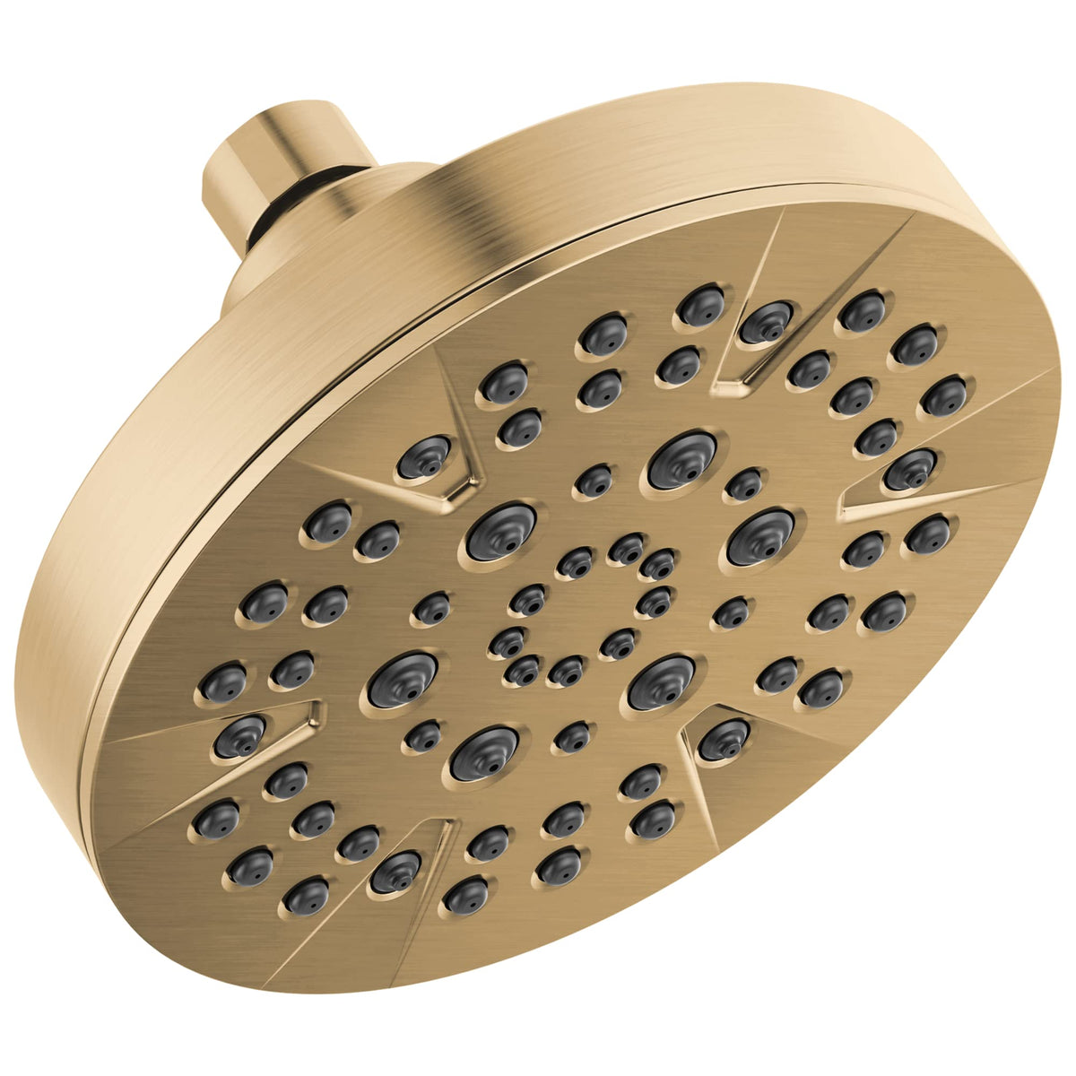 Delta 52535CZ front view shower head delivering a powerful full-body spray.