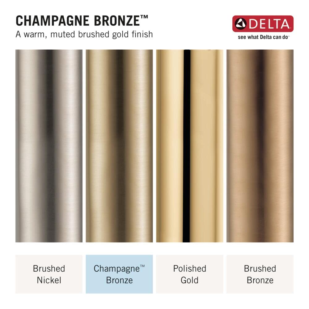 Touch-clean spray holes on Delta 52535CZ enable easy mineral buildup removal.