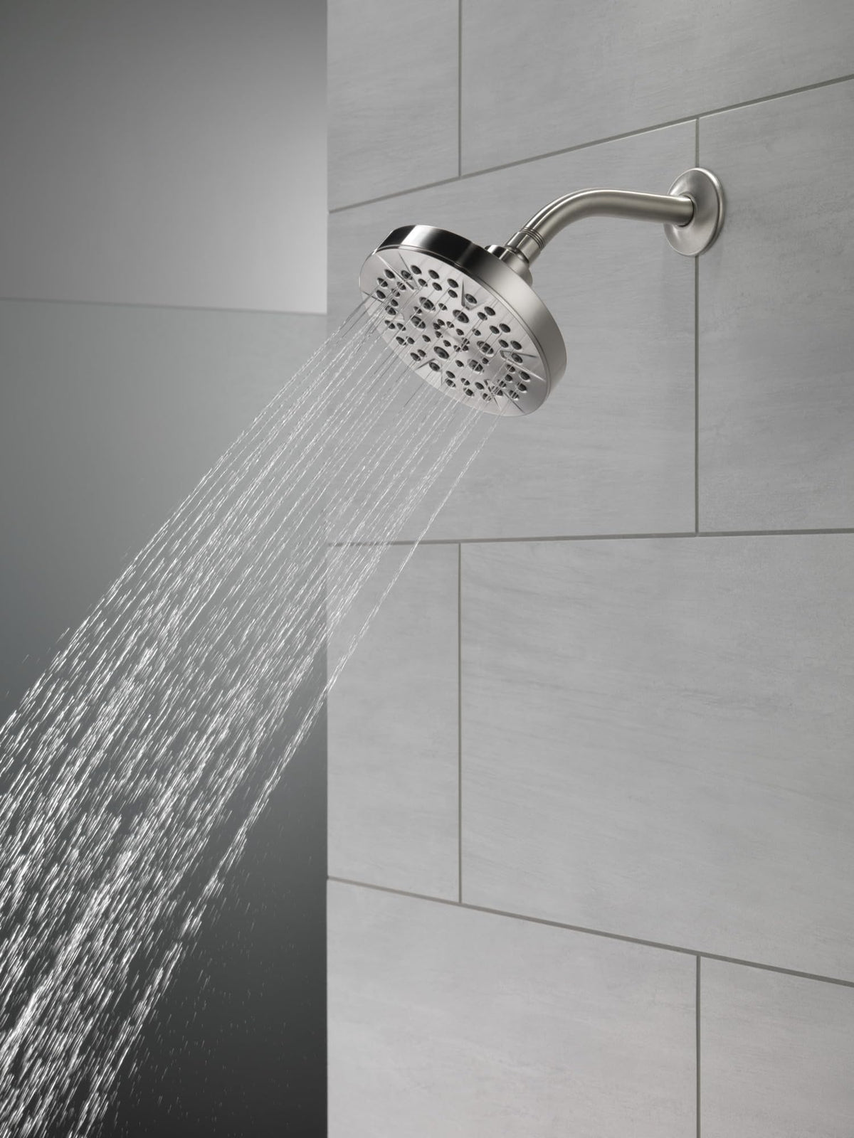 Delta shower head with lifetime warranty signaling long-term reliability.