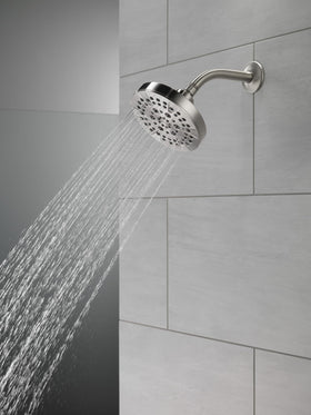 Delta shower head with lifetime warranty signaling long-term reliability.