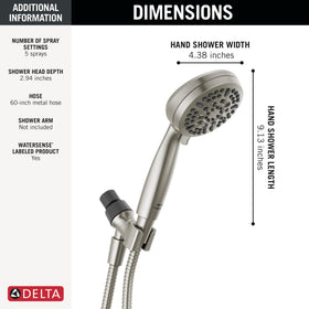 Delta 75511SN pause setting enables shaving and lathering with water paused.
