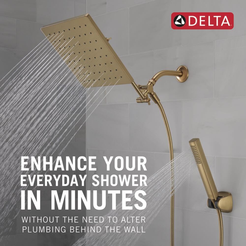 Delta handheld shower provides flexible rinsing and precise cleaning.