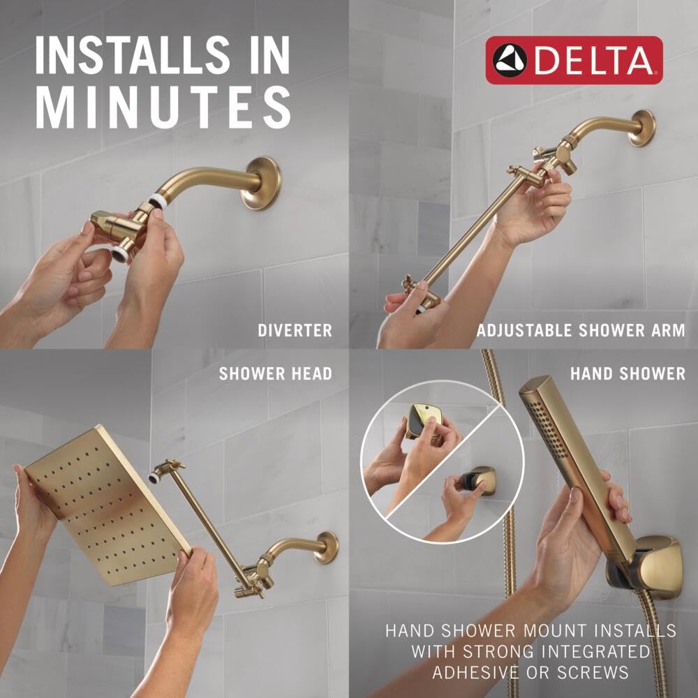 Delta Touch-Clean spray holes wipe away mineral buildup.