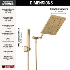 Delta wall-mount bracket allows quick, tool-free installation.