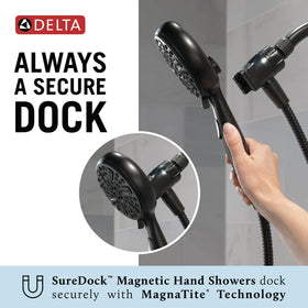 Delta 75609 pause setting enables precise shaving and reduced overspray.
