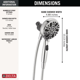 Delta 75609 shampoo rinse with massage setting for gentler hair washing.